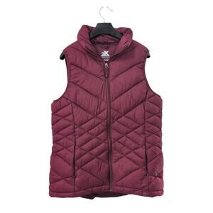 ZeroXposur Quilted Puffer Vest Burgundy/Maroon Women’s Size Medium NWT